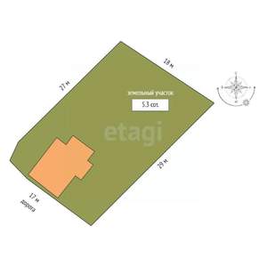 Дом 67м&sup2;, 2-этажный, участок 6 сот.  