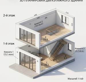 Дом 34м&sup2;, 2-этажный, участок 8 сот.  