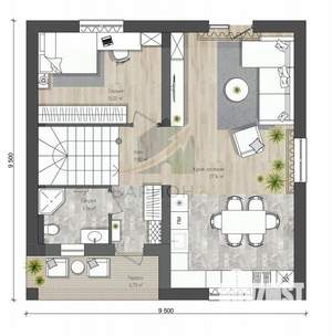 Дом 135м&sup2;, 2-этажный, участок 6 сот.  