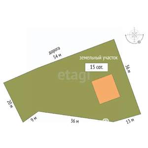 Дом 175м&sup2;, 1-этажный, участок 15 сот.  