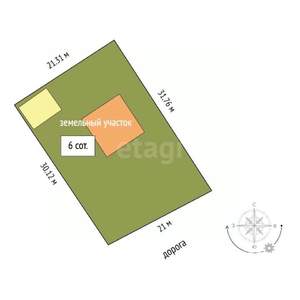 Дача 109м&sup2;, 2-этажный, участок 6 сот.  