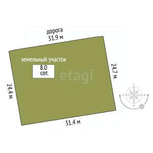 Дача 24м&sup2;, 2-этажный, участок 8 сот.  