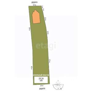Дом 109м&sup2;, 1-этажный, участок 19 сот.  