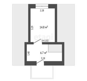 Дача 41м², 2-этажный, участок 523 сот.  