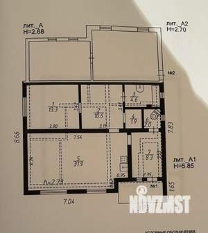 Дом 152м&sup2;, 2-этажный, участок 6 сот.  