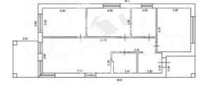 Дом 100м&sup2;, 1-этажный, участок 5 сот.  