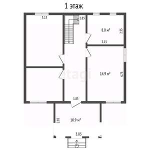 Дом 140м&sup2;, 2-этажный, участок 14 сот.  