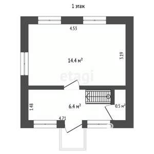 Дача 41м&sup2;, 2-этажный, участок 5 сот.  