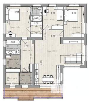 Дом 135м&sup2;, 1-этажный, участок 10 сот.  