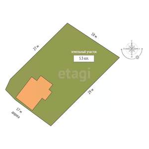 Дом 67м&sup2;, 2-этажный, участок 6 сот.  