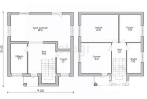 Дом 125м&sup2;, 2-этажный, участок 9 сот.  