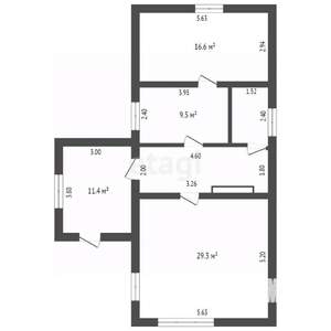 Дом 87м&sup2;, 1-этажный, участок 18 сот.  