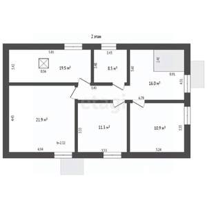 Дом 188м&sup2;, 2-этажный, участок 4 сот.  