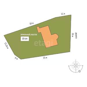 Дом 269м&sup2;, 3-этажный, участок 10 сот.  