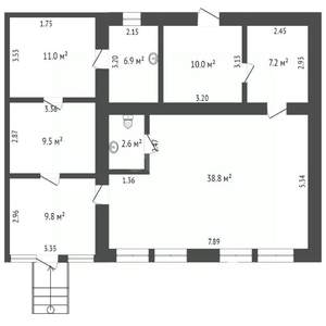 Дом 105м&sup2;, 1-этажный, участок 3 сот.  