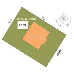 Дом 117м&sup2;, 1-этажный, участок 7 сот.  