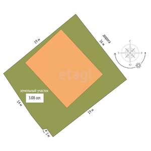 Дом 105м&sup2;, 1-этажный, участок 3 сот.  