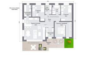 Дом 112м&sup2;, 1-этажный, участок 10 сот.  