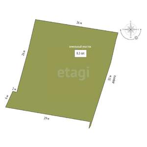 Дача 41м&sup2;, 2-этажный, участок 8 сот.  