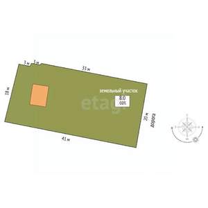 Дача 64м&sup2;, 2-этажный, участок 8 сот.  