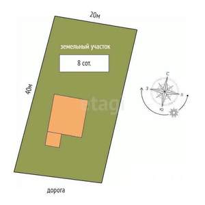 Дом 159м², 2-этажный, участок 8 сот.  