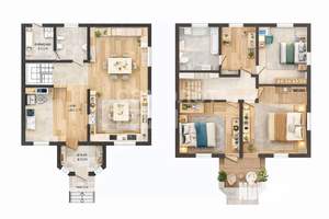 Дом 135м&sup2;, 2-этажный, участок 7 сот.  