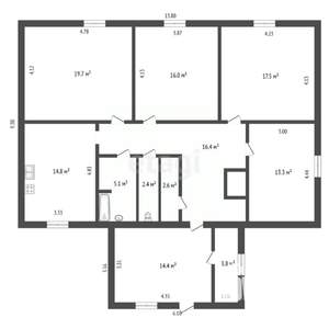 Дом 126м&sup2;, 1-этажный, участок 24 сот.  