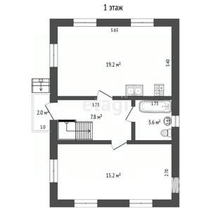 Дом 83м&sup2;, 2-этажный, участок 5 сот.  