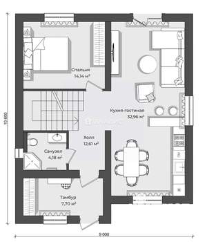 Дом 135м&sup2;, 2-этажный, участок 5 сот.  