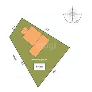 Дом 140м&sup2;, 1-этажный, участок 7 сот.  