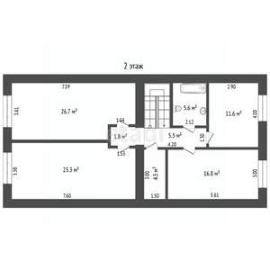 Дом 242м&sup2;, 2-этажный, участок 11 сот.  