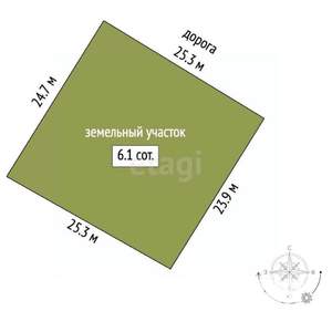 Дача 24м&sup2;, 2-этажный, участок 6 сот.  