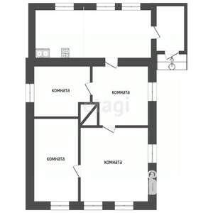 Дом 58м&sup2;, 1-этажный, участок 6 сот.  