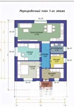 Дом 85м&sup2;, 1-этажный, участок 5 сот.  