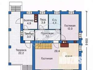 Дом 140м², 3-этажный, участок 7 сот.  