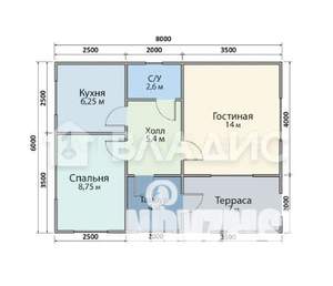 Дача 48м&sup2;, 1-этажный, участок 5 сот.  