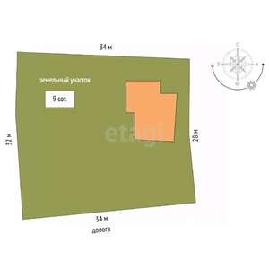 Дача 20м&sup2;, 2-этажный, участок 9 сот.  