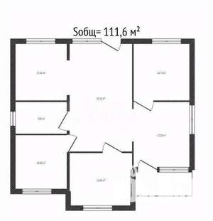 Дом 120м&sup2;, 1-этажный, участок 15 сот.  