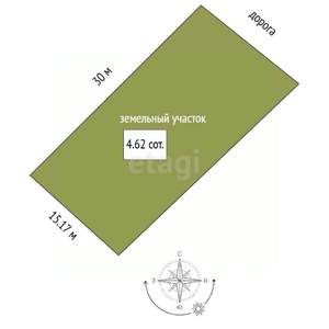 Дом 12м&sup2;, 1-этажный, участок 5 сот.  