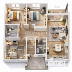 Дом 117м&sup2;, 1-этажный, участок 7 сот.  