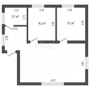 Дом 54м&sup2;, 1-этажный, участок 4 сот.  