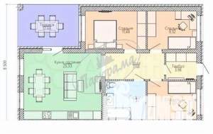 Дом 105м&sup2;, 1-этажный, участок 5 сот.  