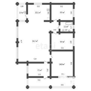 Дом 115м&sup2;, 1-этажный, участок 11 сот.  