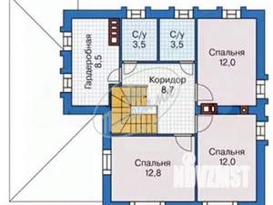Дом 140м², 3-этажный, участок 7 сот.  