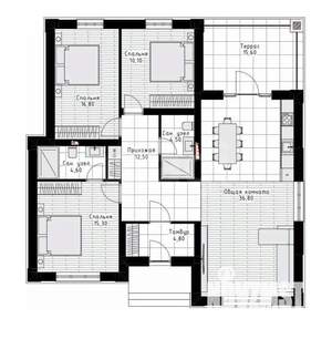 Дом 120м&sup2;, 1-этажный, участок 7 сот.  