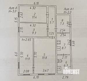 Дом 80м&sup2;, 1-этажный, участок 10 сот.  