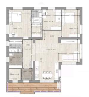 Дом 135м&sup2;, 1-этажный, участок 10 сот.  