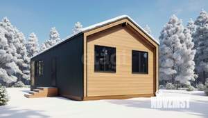 Дом 60м&sup2;, 1-этажный, участок 6 сот.  