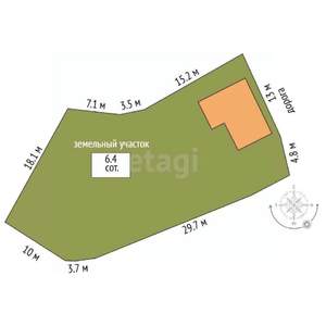 Дача 60м&sup2;, 2-этажный, участок 6 сот.  