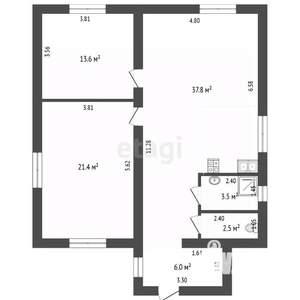 Дача 85м&sup2;, 1-этажный, участок 6 сот.  